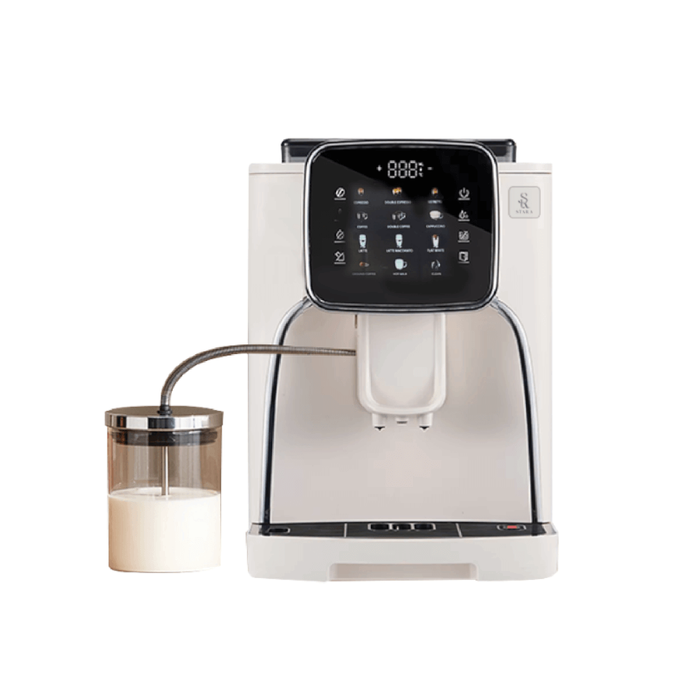 เครื่องชงกาแฟอัตโนมัติ STARA MILK+ แรงดัน 19 บาร์ ปั๊มคุณภาพจากอิตาลี จอสีสัมผัส 10 เมนูครบ_1
